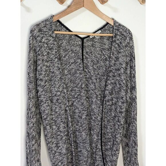 American Eagle Outfitters Black and White Open Front Cardigan Sweater - Size S - Picture 2 of 6